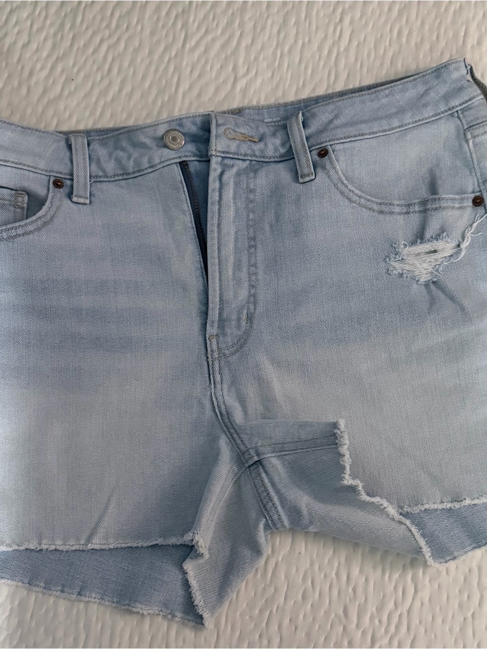 Old Navy Light Blue Distressed Jean Shorts